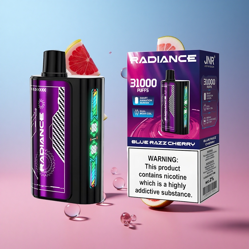 JNR Radiance 31000 Puffs Vape Jetable Myrtille Cerise Écran Intelligent wholesale Suisse