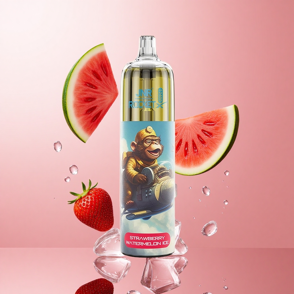 JNR Rocket-X 12400 Puffs Fraise Pastèque Glacée avec Airflow Réglable et RGB wholesale Suisse