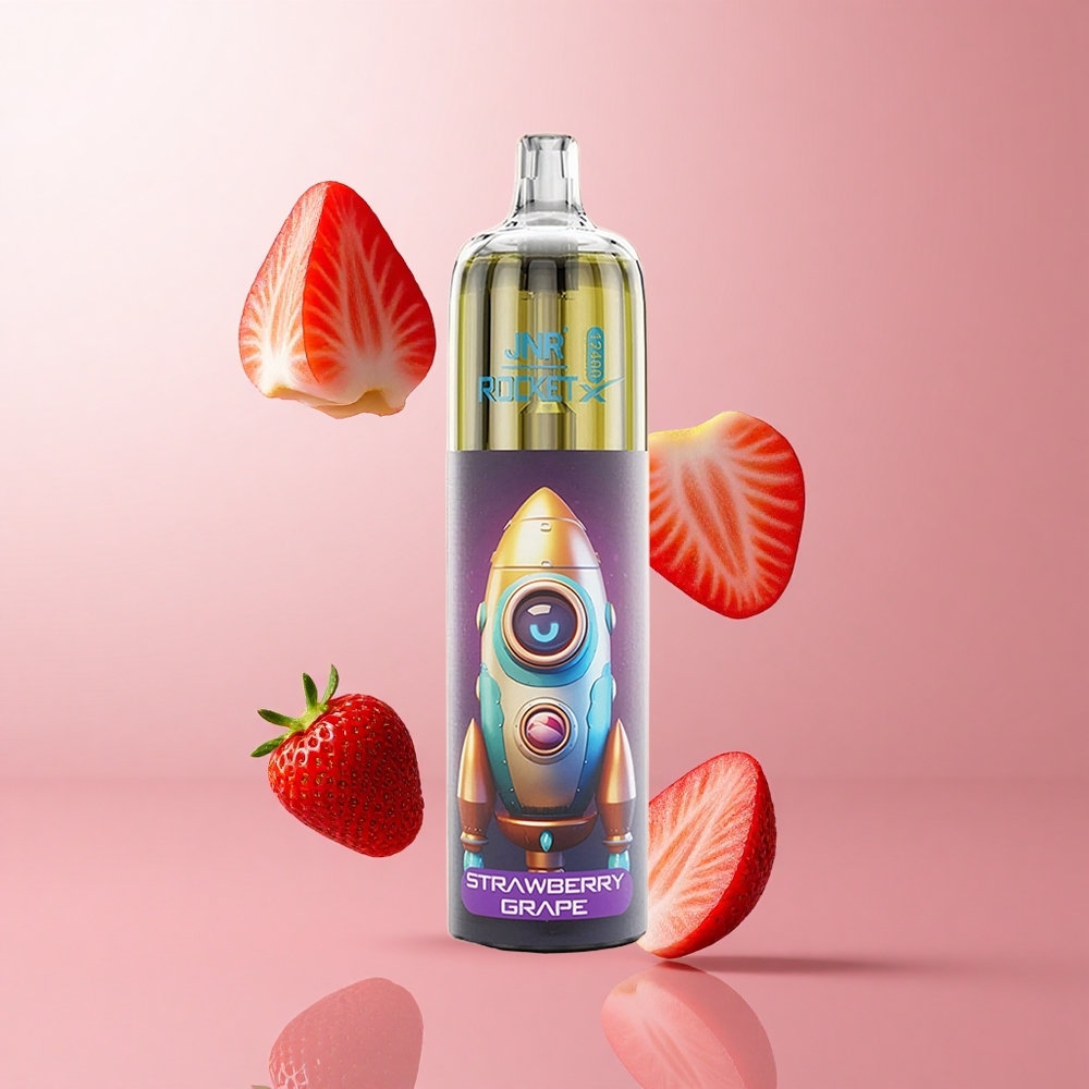 JNR Rocket-X 12400 Puffs Fraise Raisin Vape Jetable avec Airflow Réglable et Lumières RGB wholesale Suisse