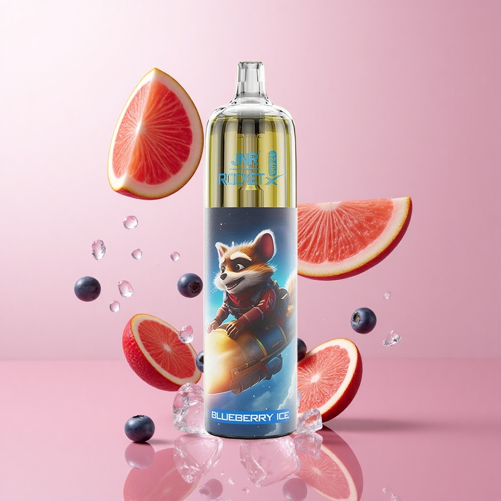 JNR Rocket-X 12400 Puffs Vape Jetable Myrtille Glacé avec Airflow Réglable et Lumières RGB wholesale Suisse