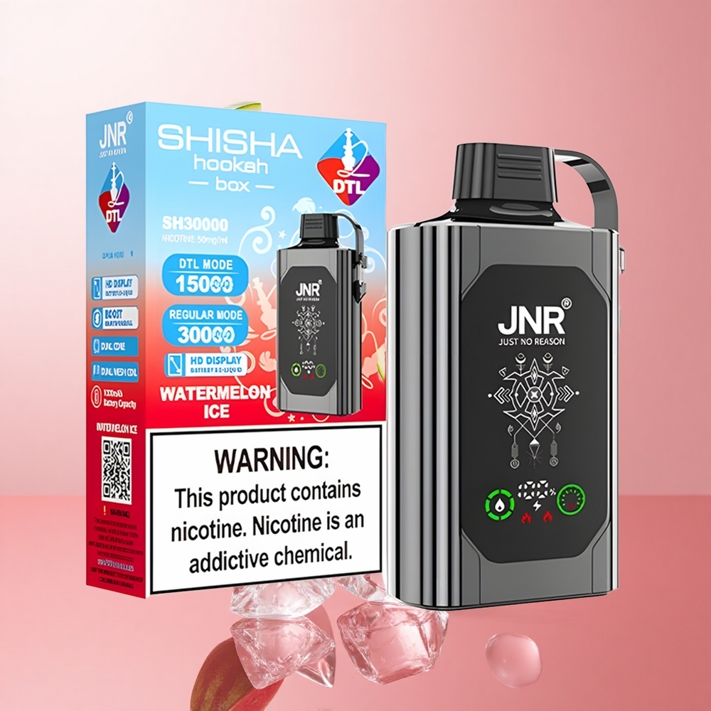 JNR Shisha Hookah Box 20500 Puffs Pastèque Glacée Affichage HD Dual Mesh Coil wholesale Suisse