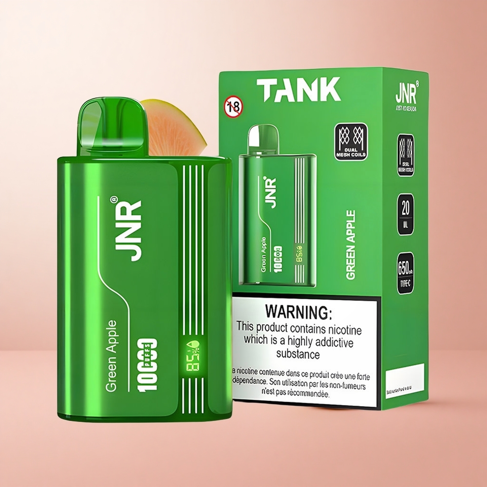 JNR Tank 10000 Puffs Pomme Verte Pêche Poire Affichage Numérique wholesale Suisse