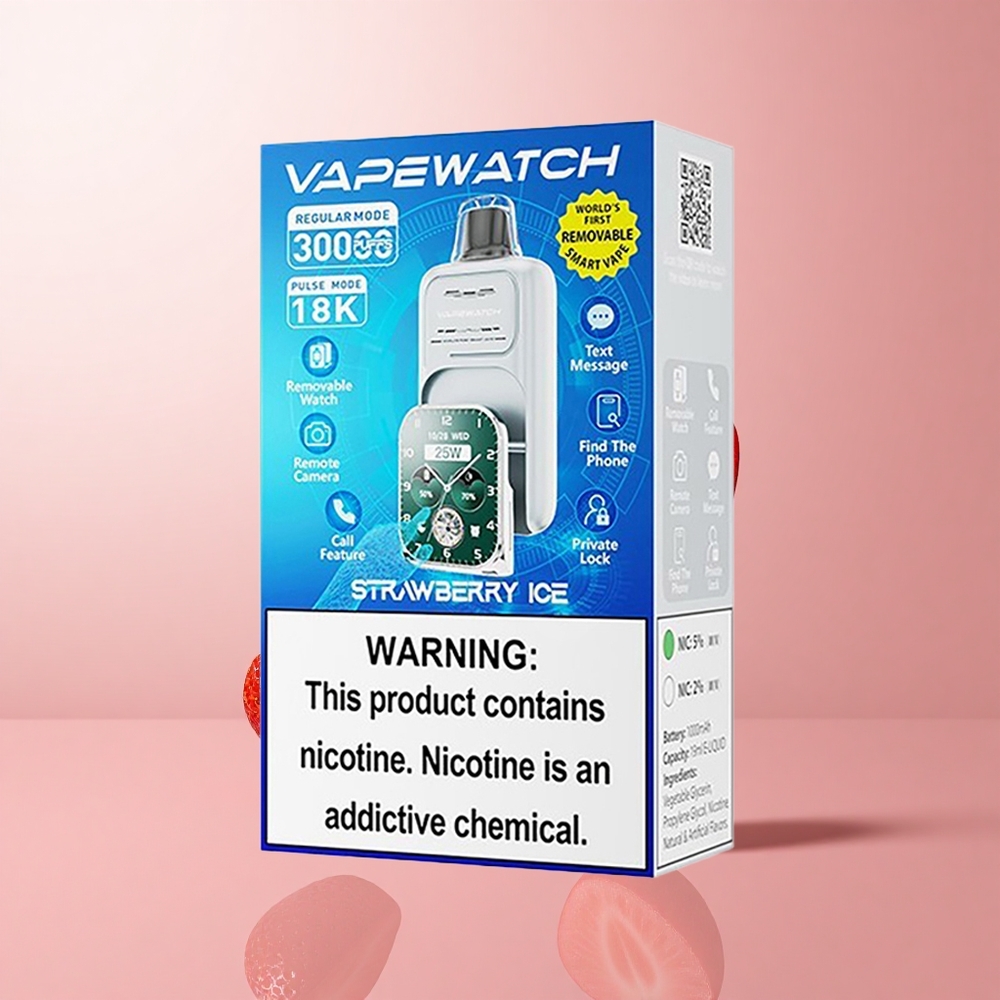 JNR Vape Watch 30000 Puffs Fraise Glacée 19mL E-liquide wholesale Suisse
