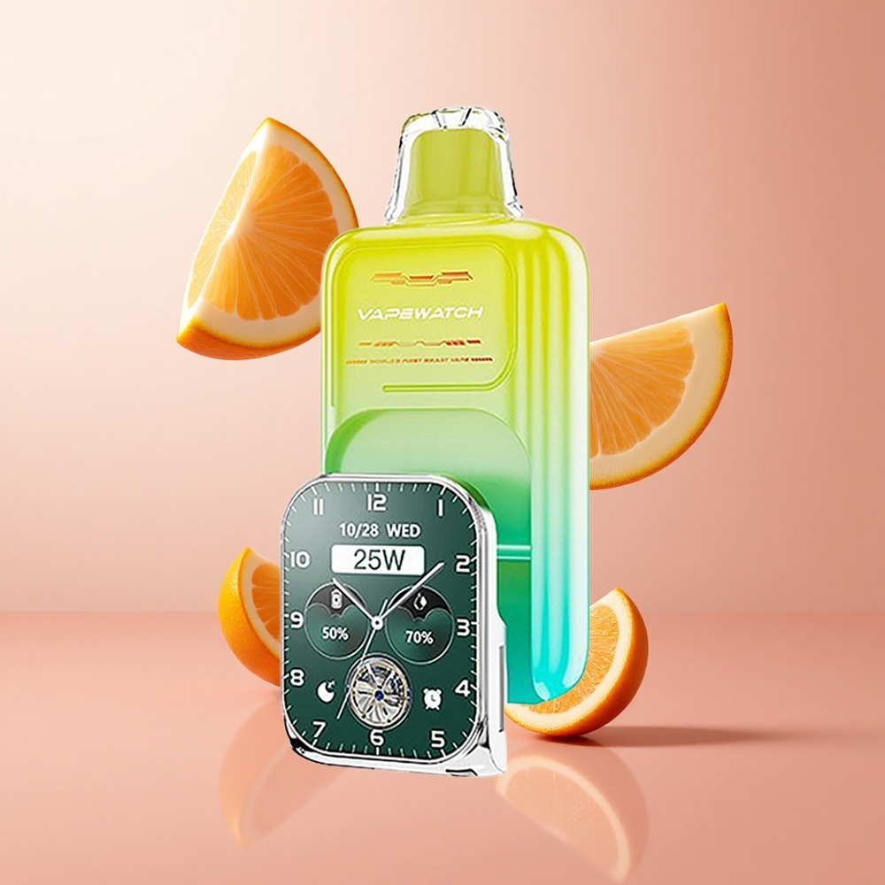 JNR Vape Watch 30000 Puffs Orange Mangue 19mL Dual Mesh Coil wholesale Suisse