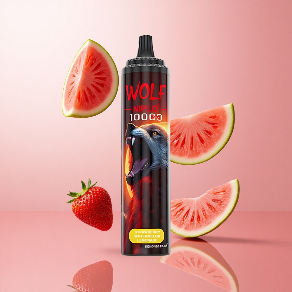 JNR Wolf Niplo 10000 Puffs Fraise Pastèque Limonade 20ml 0%/2%/5% Nicotine wholesale Suisse