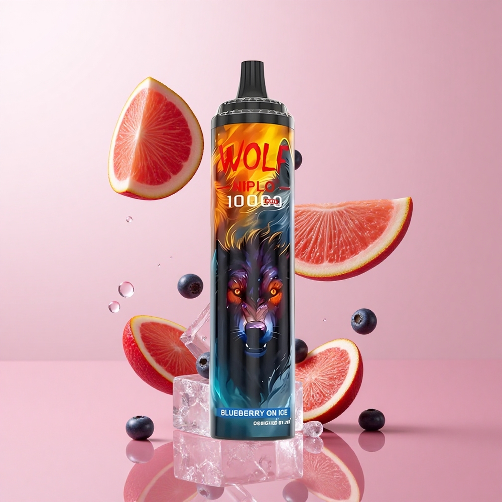 JNR Wolf Niplo 10000 Puffs Myrtille Glacée 20ml 0%/2%/5% Nicotine wholesale Suisse