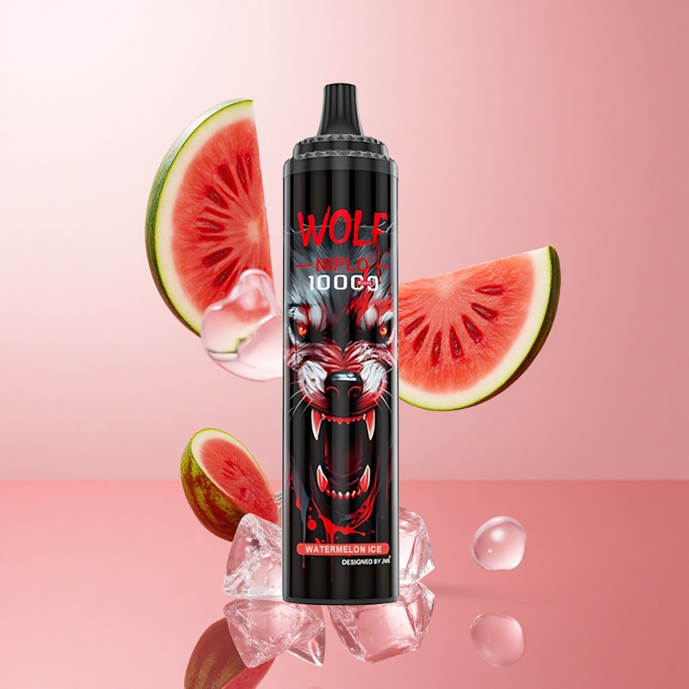 JNR Wolf Niplo 10000 Puffs Pastèque Glacée 20ml Type-C recharge rapide wholesale Suisse